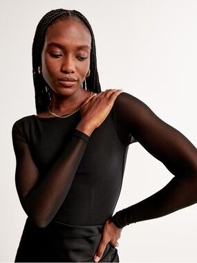 NWT Abercrombie & Fitch Black Bodysuit
